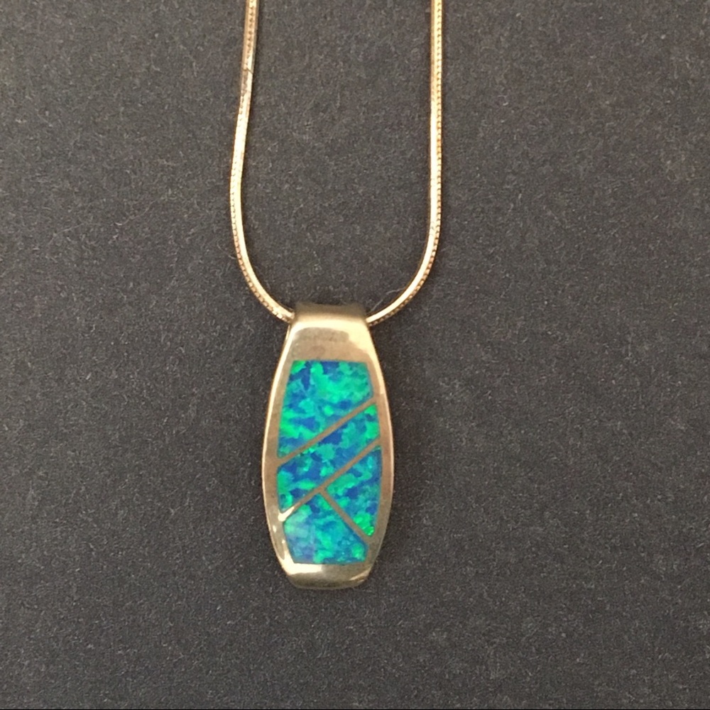 Sterling Silver Blue Necklace